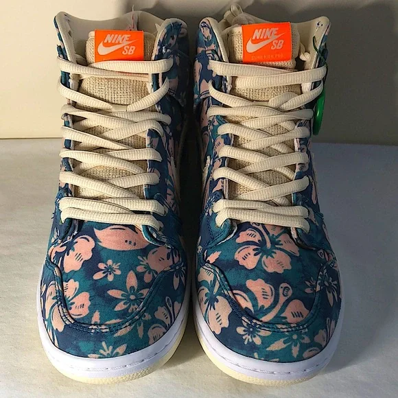 Nike Hi SB Dunk High Pro QS Aquamarine Hawaiian Cream Menβs Shoes Size 10.5 - Picture 4 of 16